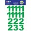 Crea 1345 XL Rakam Sticker Yeşil