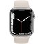 Apple Watch Series 7 GPS + Cellular 45mm Silver Stainless Steel Case with Starlight Sport Band - Re