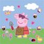 Peppa Pig Dress Up Reusable Sticker Set - Peppa Pig'in Tarzını Belirle 80 çıkartma 2 sahne  