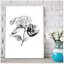 E-Hediyeci Siyah Çiçek Tasarımlı Kanvas Tablo -S94