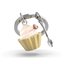 Metalmorphose Cupcake Anahtarlık