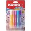 Kores Glitter yapıştırıcı pastel 5 renk 10,5ml (sarı, turuncu, pembe, turkuaz, menekşe) blisterli