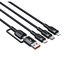 Mcdodo CA-8800 2 in 3 100W USB-A/C - Lightning+Micro+Type-C Süper Hızlı Şarj ve Veri Kablosu 1.2 Metre