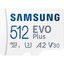 Samsung Evo Plus MB-MC512SA Class 10 UHS-I U3 A2 V30 512 GB Micro SD Kart