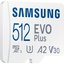 Samsung Evo Plus MB-MC512SA Class 10 UHS-I U3 A2 V30 512 GB Micro SD Kart