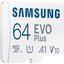 Samsung Evo Plus MB-MC64SA Class 10 UHS-I U1 A1 V10 64 GB Micro SD Kart