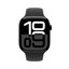 Apple Watch Series 10 GPS 46mm Aluminium Case with Black Sport Band - M/L