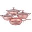 Özkent K-520 Rose Gold Granit Güveç 4 Lü Set